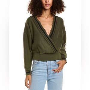 NEW Vintage Havana Surplice Varsity Sweater